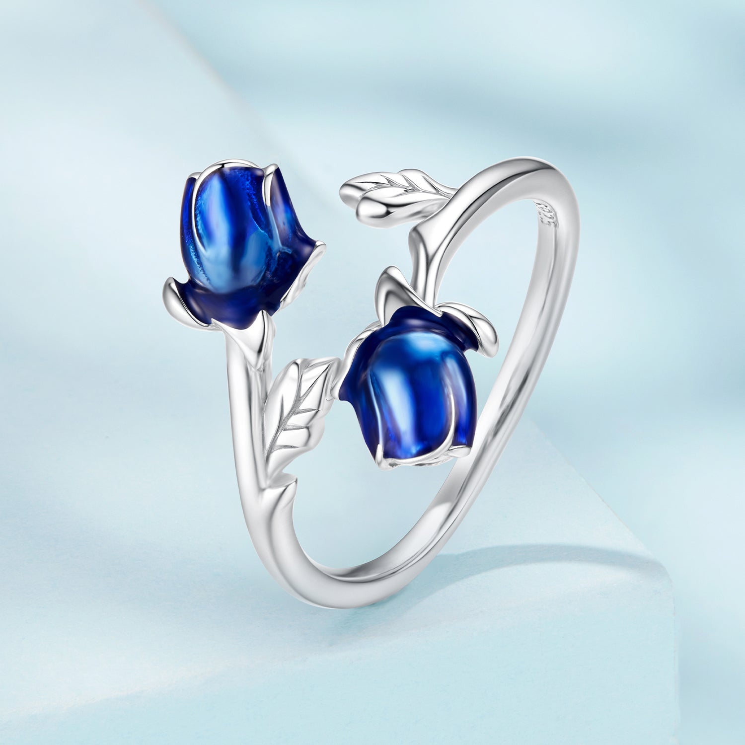925 Sterling Silver Enamel 0.15cm Ring for Women  DestGlow