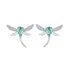 925 Sterling Silver Earrings with CZ and Glass, 12x14mm, for Women  DestGlow