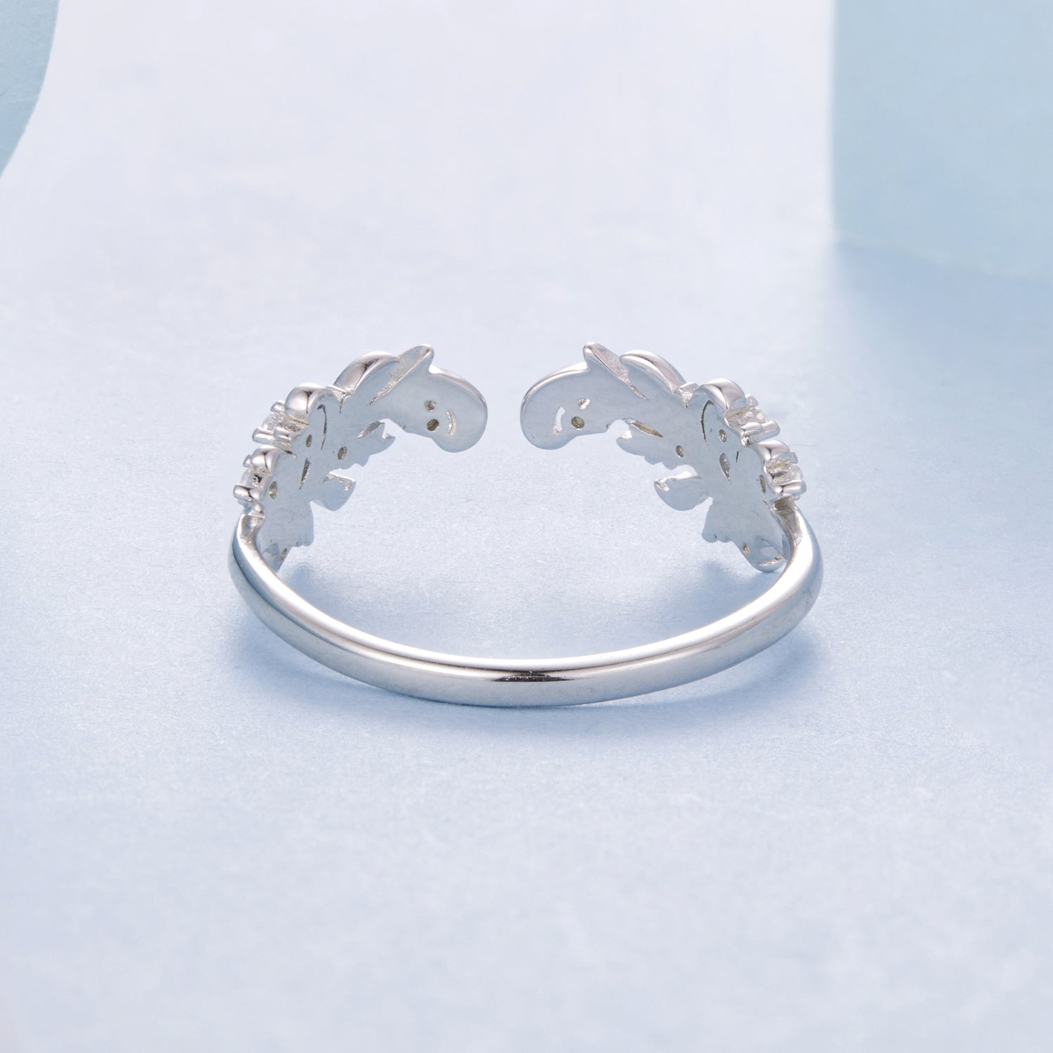 925 Sterling Silver White Gold Plated Ring with Pavé Setting CZ for Women  DestGlow