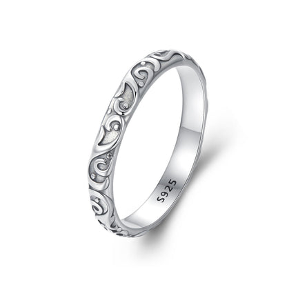 925 Sterling Silver Oxidized 2.8mm Band Ring Size 6.0 for Women  DestGlow