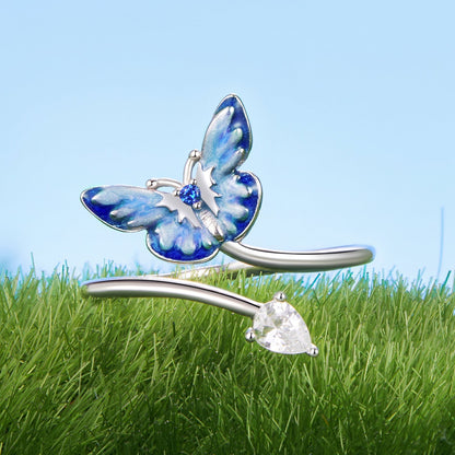 925 Sterling Silver Enamel White Gold Plated Pendant 0.8*1.2cm for Rings  DestGlow
