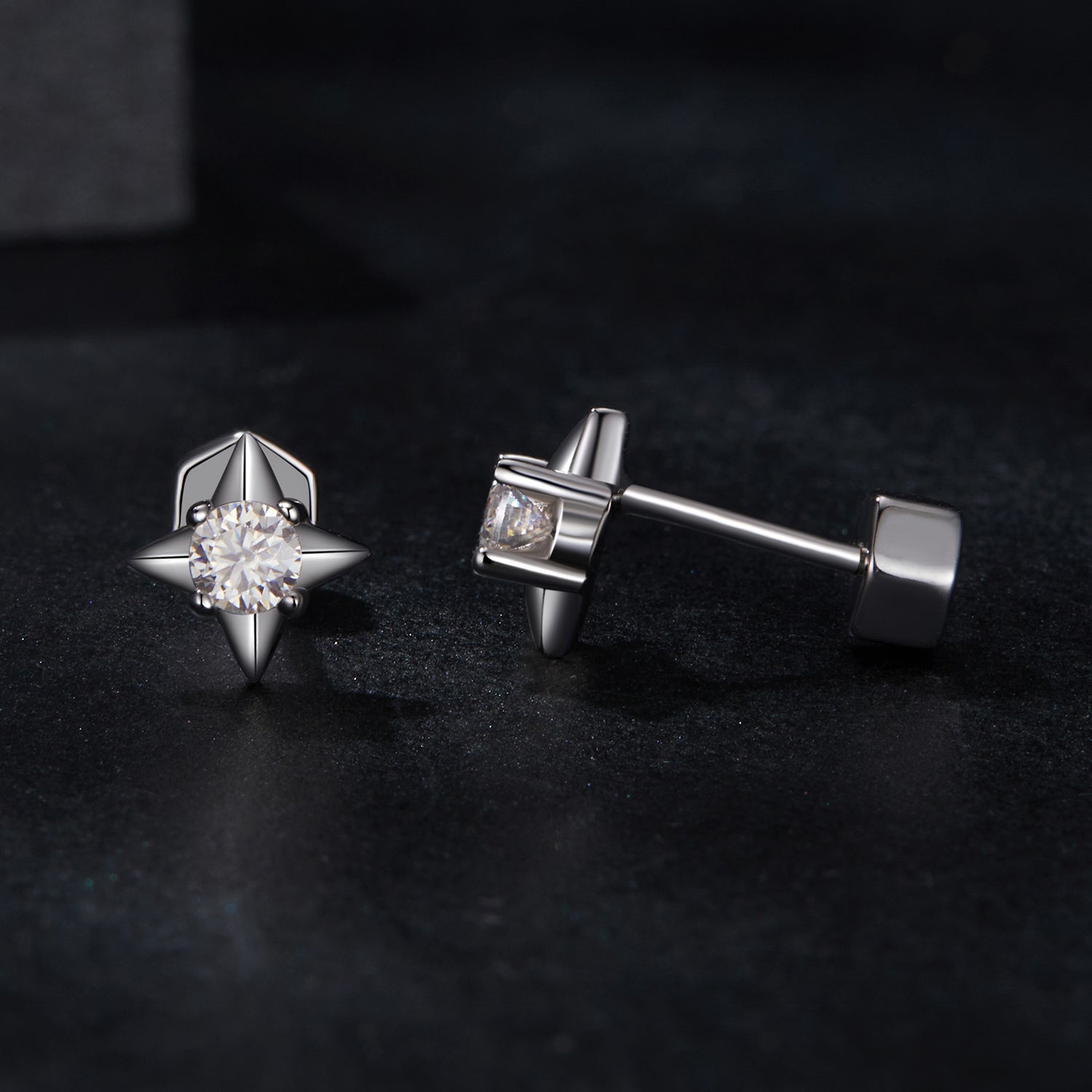 925 Sterling Silver 0.1 Carat Moissanite Earrings for Women  DestGlow