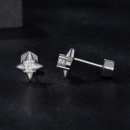 925 Sterling Silver 0.1 Carat Moissanite Earrings for Women  DestGlow