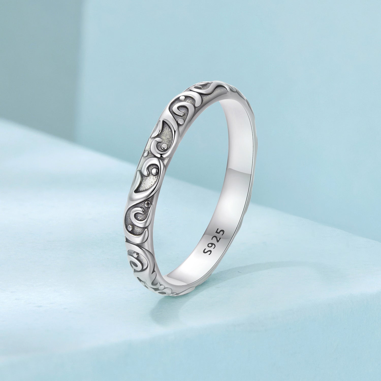 925 Sterling Silver Oxidized 2.8mm Band Ring Size 6.0 for Women  DestGlow