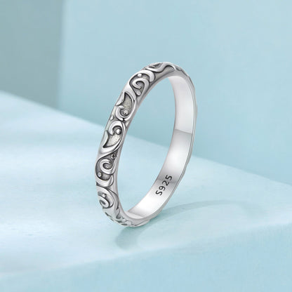 925 Sterling Silver Oxidized 2.8mm Band Ring Size 6.0 for Women  DestGlow