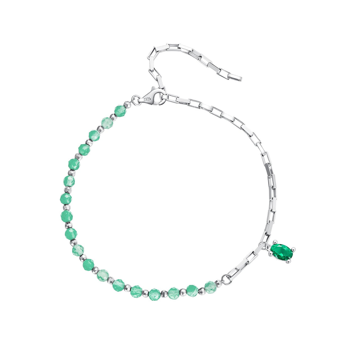 925 Sterling Silver Bracelet with Pavé Setting CZ - 210mm - for Women  DestGlow