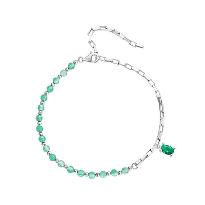 925 Sterling Silver Bracelet with Pavé Setting CZ - 210mm - for Women  DestGlow