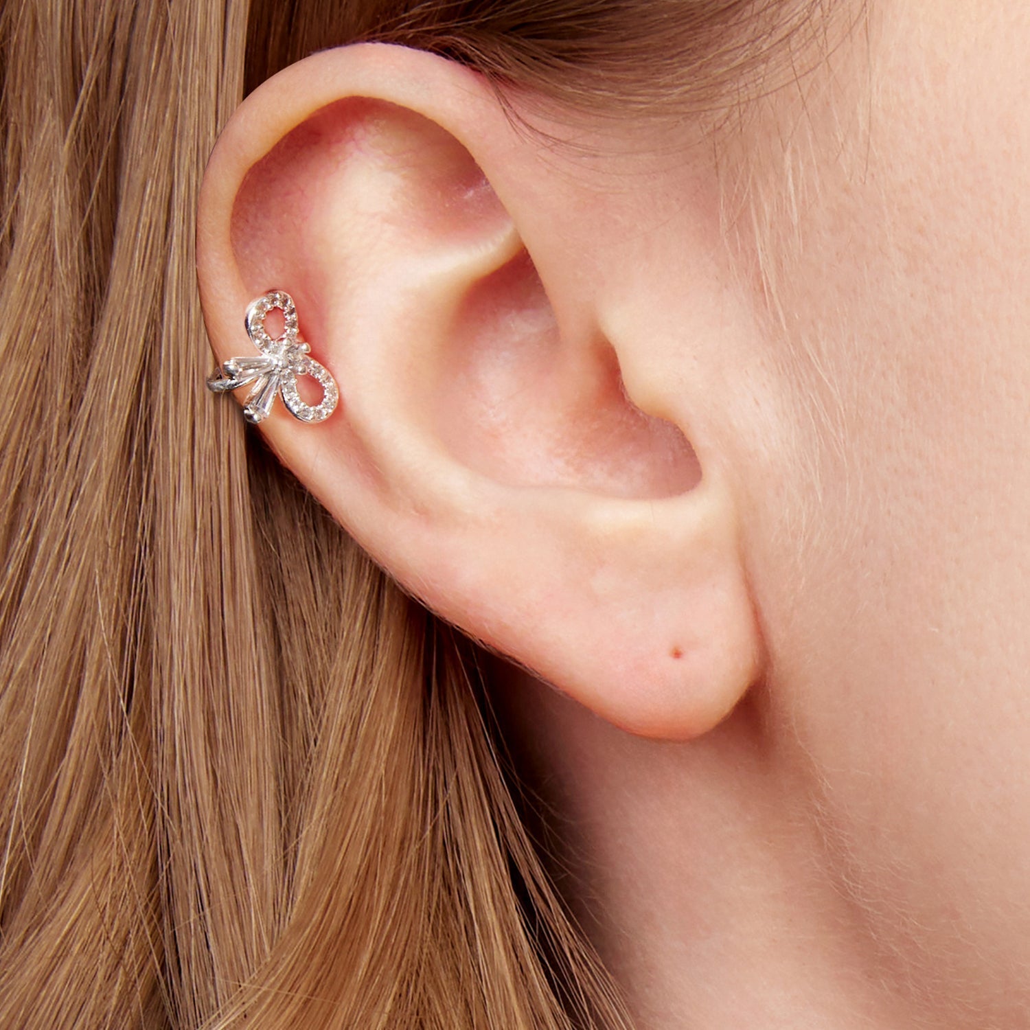 925 Sterling Silver Earrings with White Gold Plating, 0.9x1.2cm for Women  DestGlow