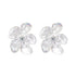 925 Sterling Silver Earrings with Pavé Setting CZ and Resin, 2.5x2.1cm for Women  DestGlow