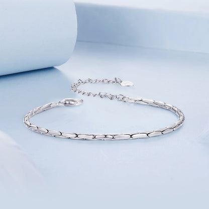 925 Sterling Silver + White Gold Plated Bracelet  DestGlow