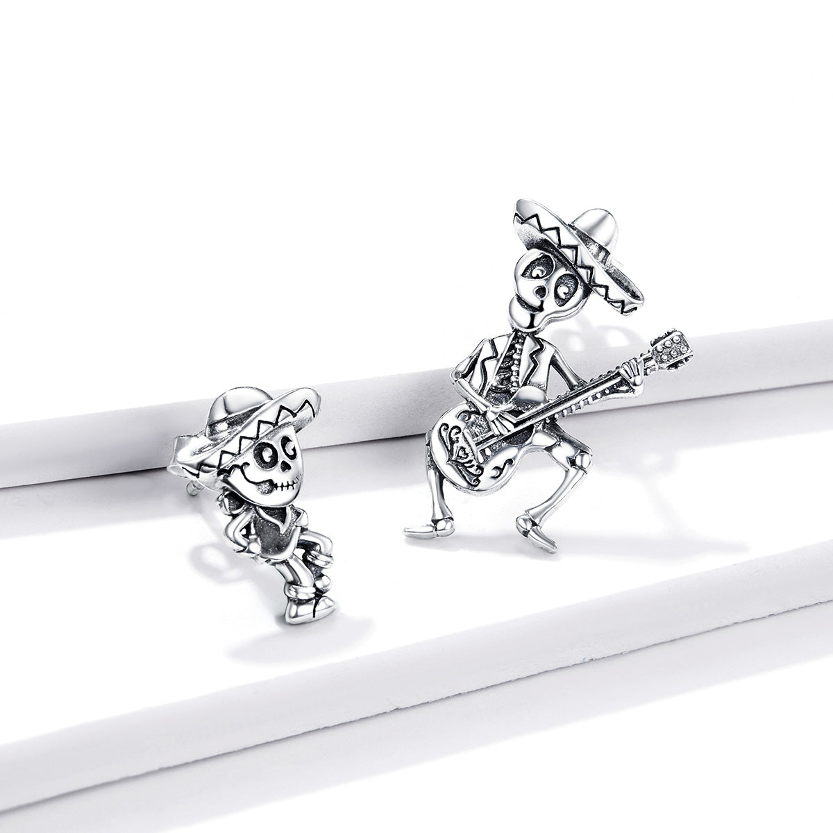 S925 Oxidized Silver Earrings Size 1.5*1cm, 2.4*1.3cm for Women  DestGlow