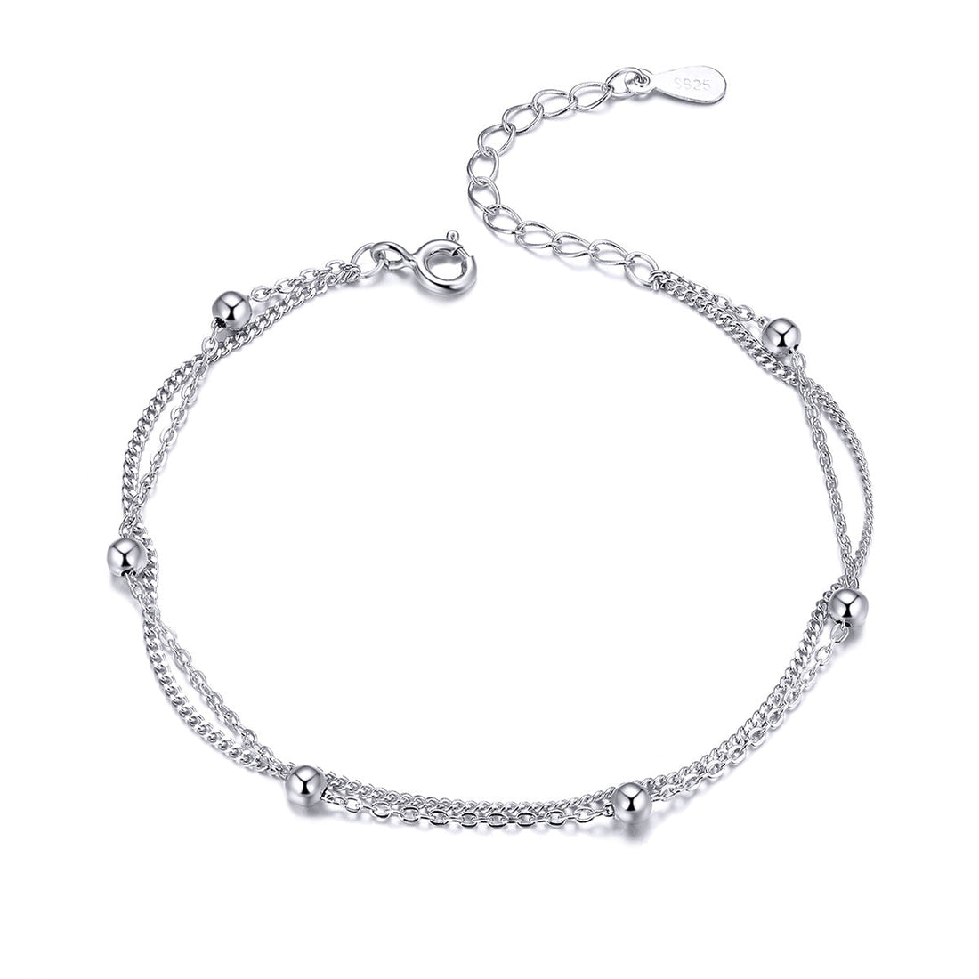 925 Sterling Silver Adjustable 19cm Bracelet for Women  DestGlow