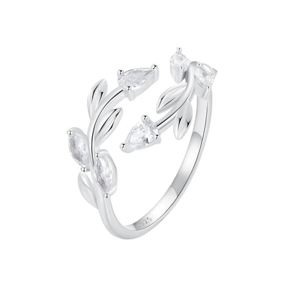 925 Sterling Silver White Gold Plated Pavé Setting CZ Ring for Women  DestGlow