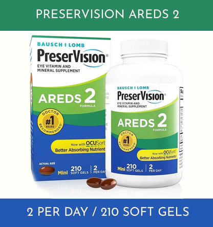PreserVision 210 Soft Gels, AREDS 2 Formula - Clearance Sale