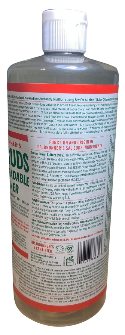 Biodegradable Cleaner, Concentrated, Sal Suds by Country Life Natural Foods