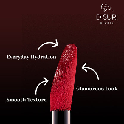 DISURI Beauty Glossy Blast Lip Gloss - Forbidden Red