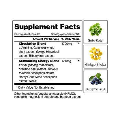 Male Drive Stack + Free E-Book by Snap Supplements