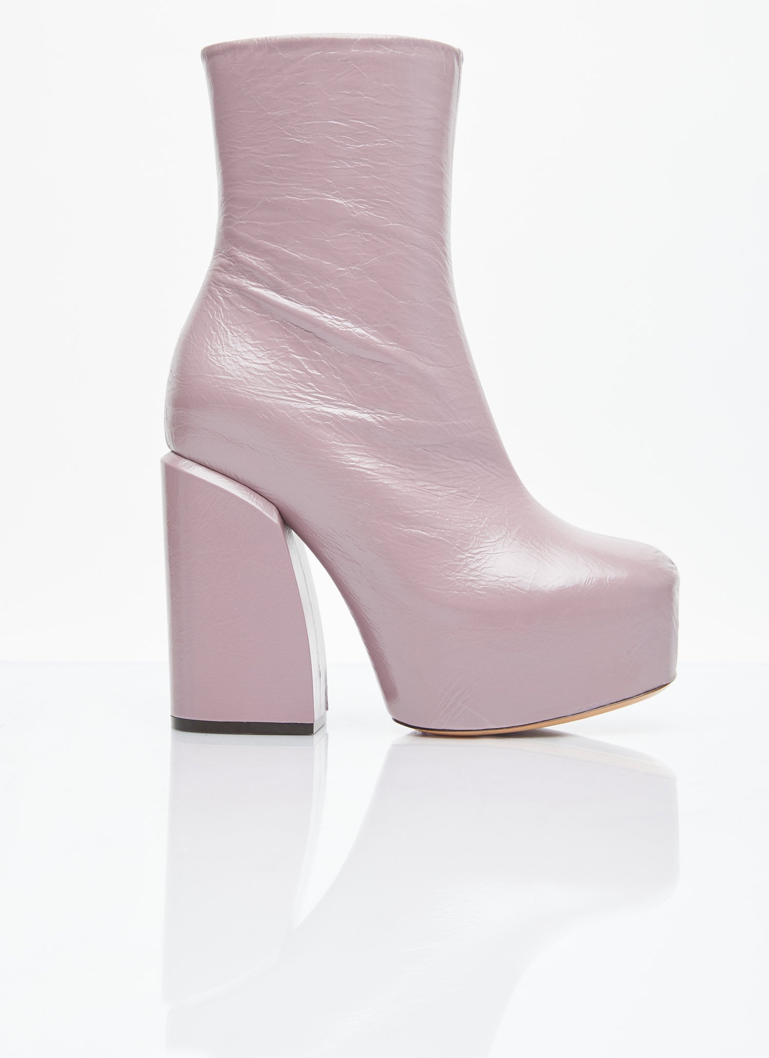 Dries Van Noten Women Platform Heel Leather Boots by Luosophy