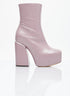 Dries Van Noten Women Platform Heel Leather Boots by Luosophy
