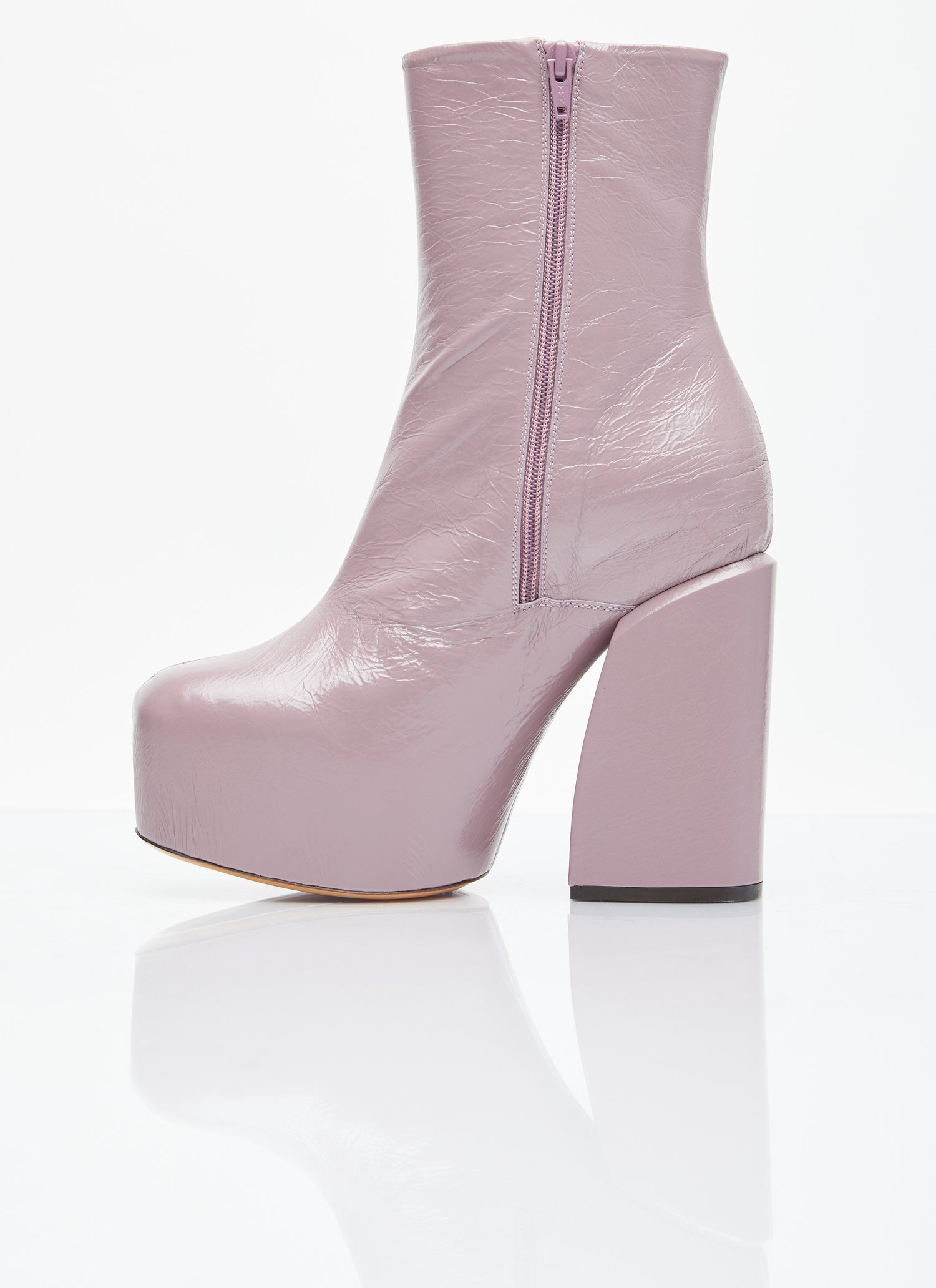 Dries Van Noten Women Platform Heel Leather Boots by Luosophy
