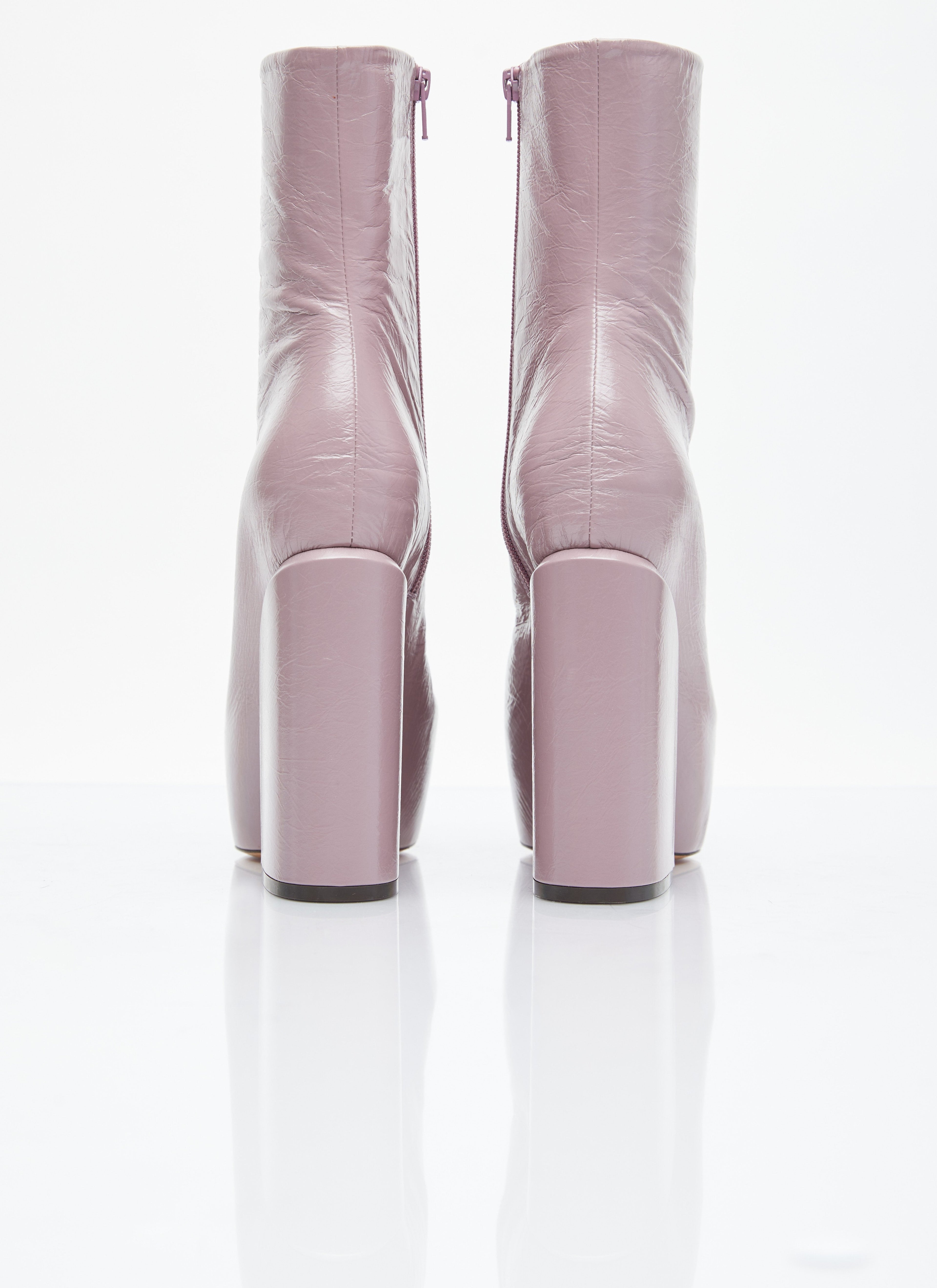 Dries Van Noten Women Platform Heel Leather Boots by Luosophy