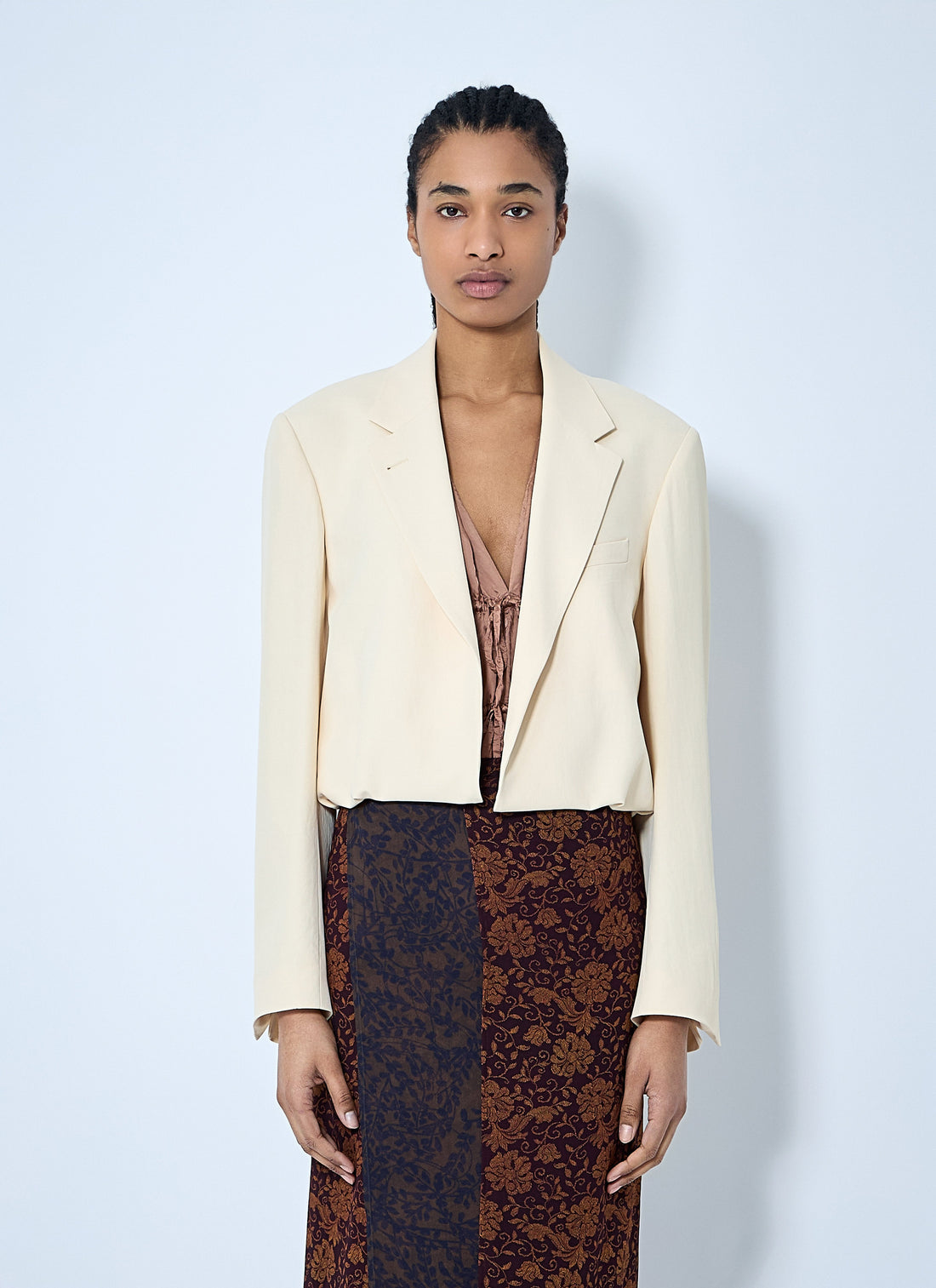 Dries Van Noten Women Crop Single-Breasted Blazer by Luosophy