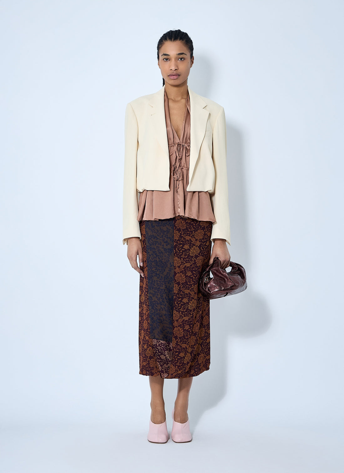 Dries Van Noten Women Crop Single-Breasted Blazer by Luosophy