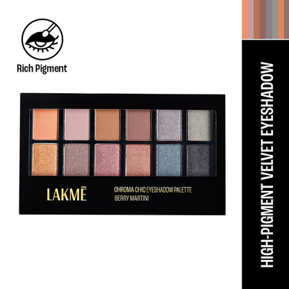 Lakme Glitterati Chroma Chic Eye Shadow Palette - Stilettos