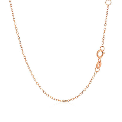 14k Rose Gold 17 inch Necklace with Round White Topaz by Bids.com