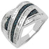 1.02 Carat Genuine Blue Diamond & White Diamond .925 Sterling Silver Ring by Bids.com