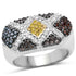 0.61 Carat Genuine Multi Diamond .925 Sterling Silver Ring by Bids.com