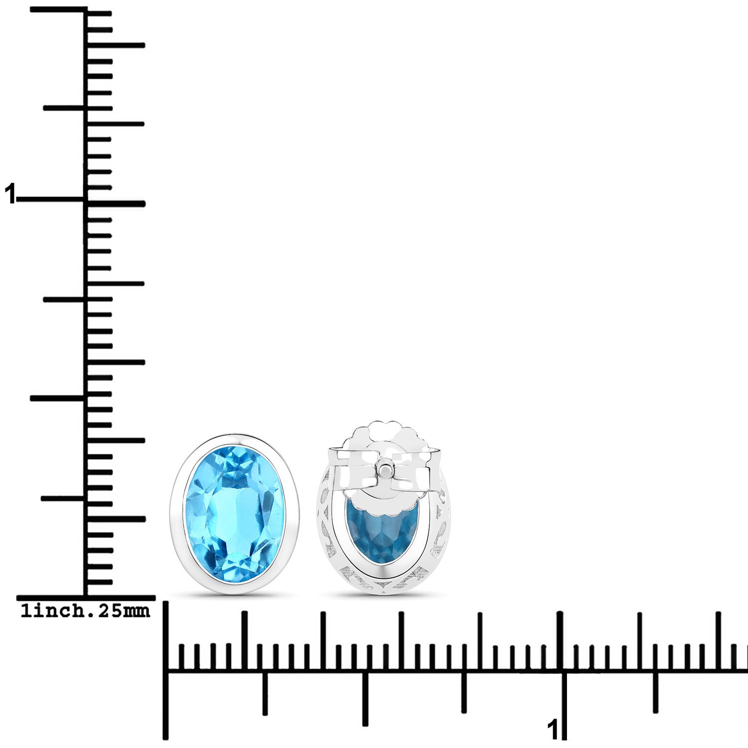 4.00 Carat Genuine Swiss Blue Topaz .925 Sterling Silver Earrings by Bids.com