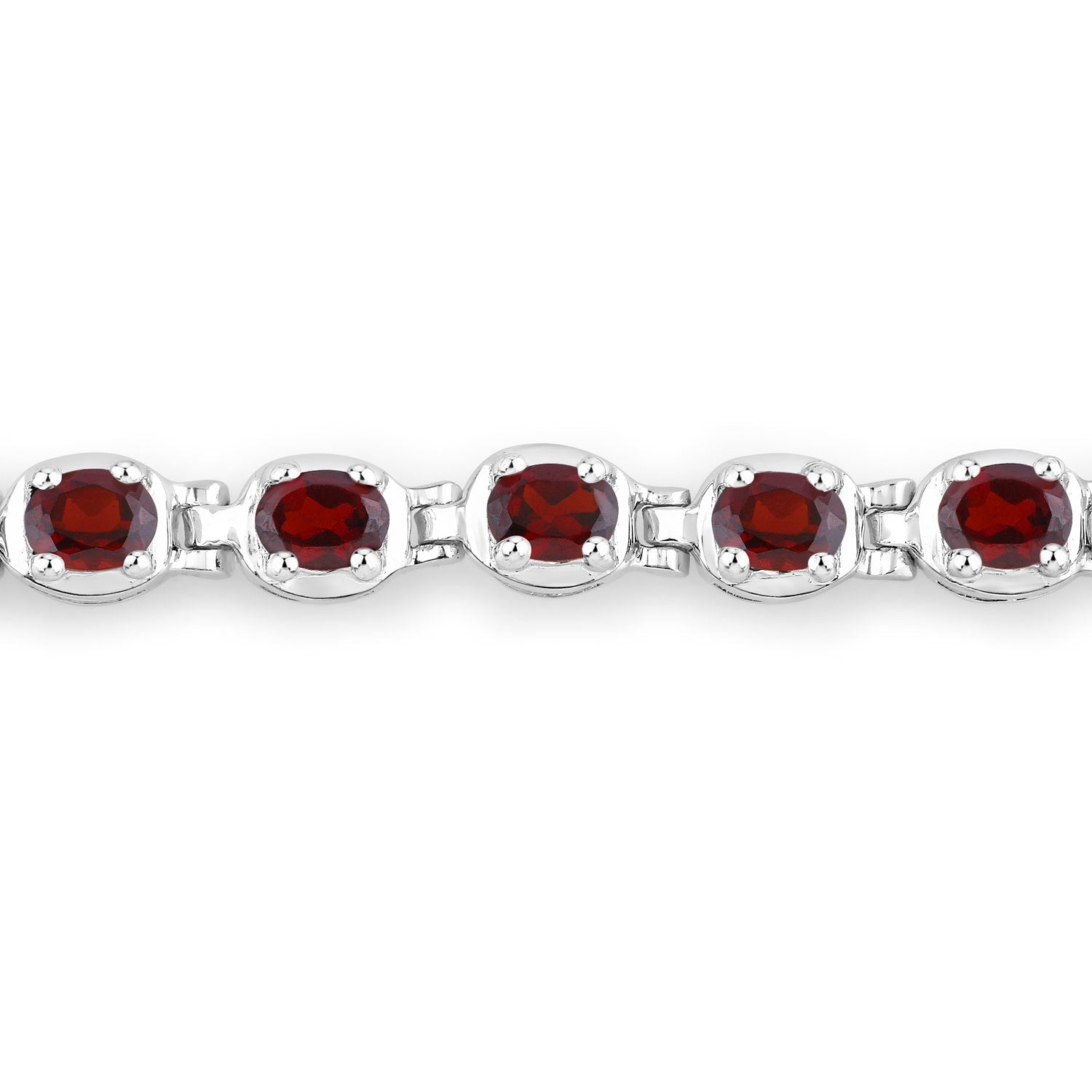 1.80 Carat Genuine Garnet .925 Sterling Silver Bracelet  DestGlow