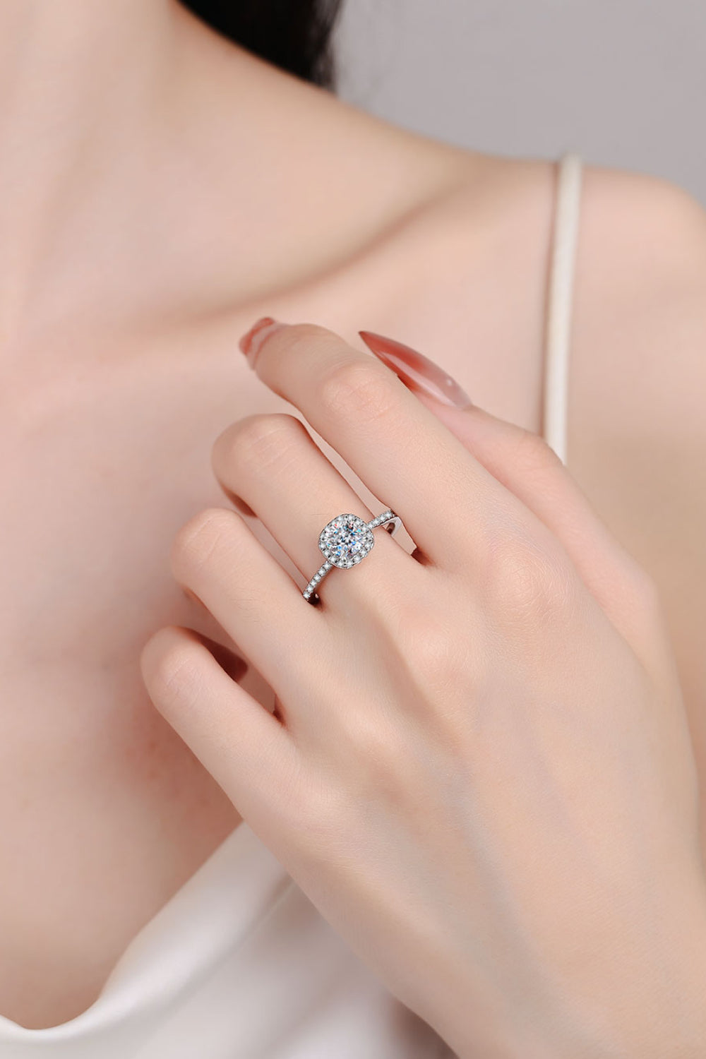 1 Carat Sparkala™ 925 Sterling Silver Halo Ring by Sparkala