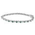 14K White Gold Round-Cut Blue Diamonds Bracelet (3.00 cttw, Blue Color, Clarity) by Bids.com