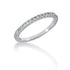14k White Gold Engraved Fishtail V Pave Diamond Wedding Ring Band by Bids.com