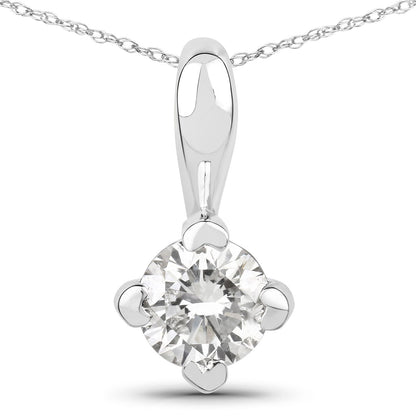 0.33 Carat Genuine Lab Grown Diamond 14K White Gold Pendant by Bids.com