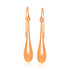 14k Rose Gold Long Polished Teardrop Dangling Earrings  DestGlow