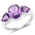 3.11 Carat Genuine Amethyst .925 Sterling Silver Ring  DestGlow
