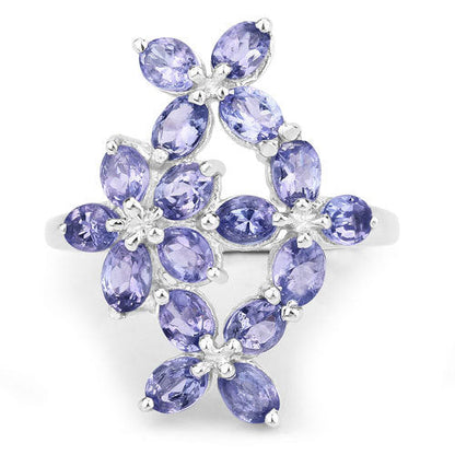 2.89 Carat Genuine Tanzanite .925 Sterling Silver Ring by Bids.com