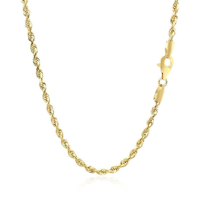 2.75mm 10k Yellow Gold Solid Diamond Cut Rope Chain by Bids.com
