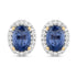2.16 Carat Genuine Blue Sapphire and White Diamond 14K Yellow Gold Earrings by Bids.com