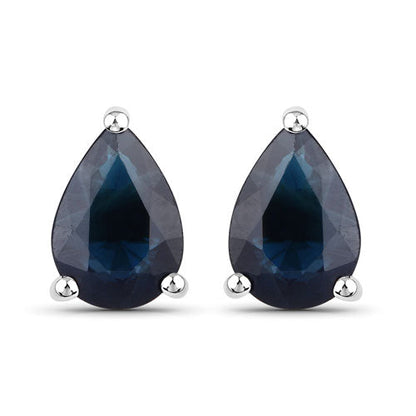 1.60 Carat Genuine Blue Sapphire 10K White Gold Earrings by Bids.com