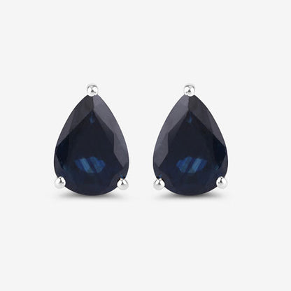 1.60 Carat Genuine Blue Sapphire 10K White Gold Earrings by Bids.com