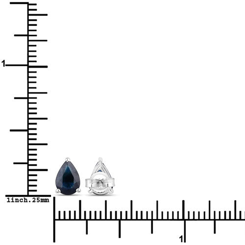 1.60 Carat Genuine Blue Sapphire 10K White Gold Earrings by Bids.com