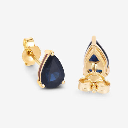 1.60 Carat Genuine Blue Sapphire 10K Yellow Gold Earrings by Bids.com