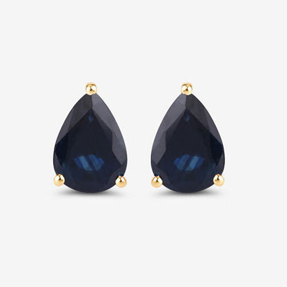 1.60 Carat Genuine Blue Sapphire 10K Yellow Gold Earrings by Bids.com