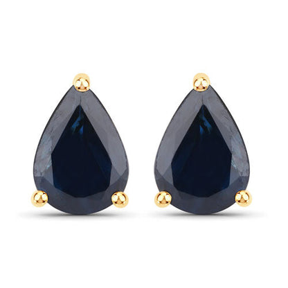 1.60 Carat Genuine Blue Sapphire 14K Yellow Gold Earrings by Bids.com