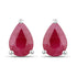 1.60 Carat Genuine Ruby 10K White Gold Earrings  DestGlow