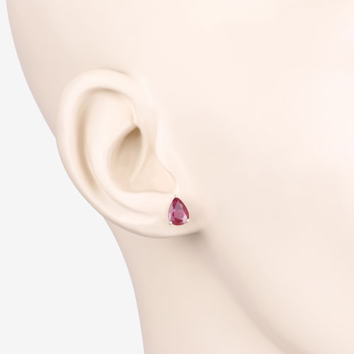 1.60 Carat Genuine Ruby 10K Yellow Gold Earrings by Bids.com